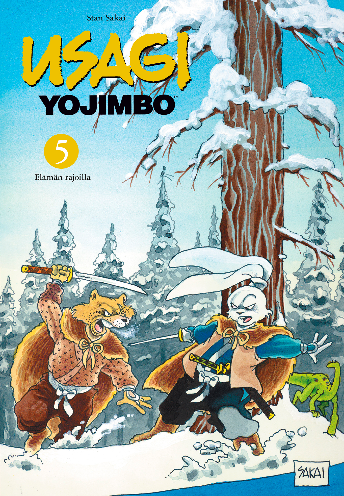 Usagi Yojimbo 5 - Elämän rajoilla- kansikuva