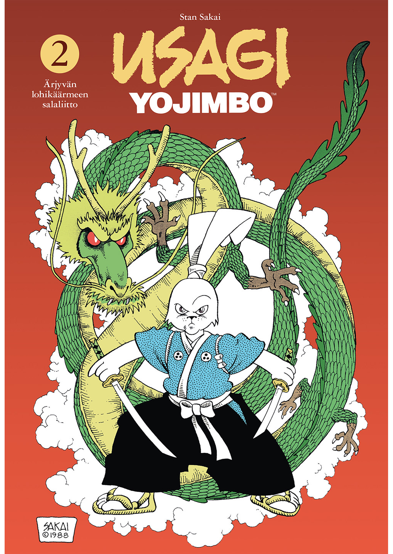 Usagi Yojimbo 2 - Ärjyvän lohikäärmeen salaliitto- kansikuva