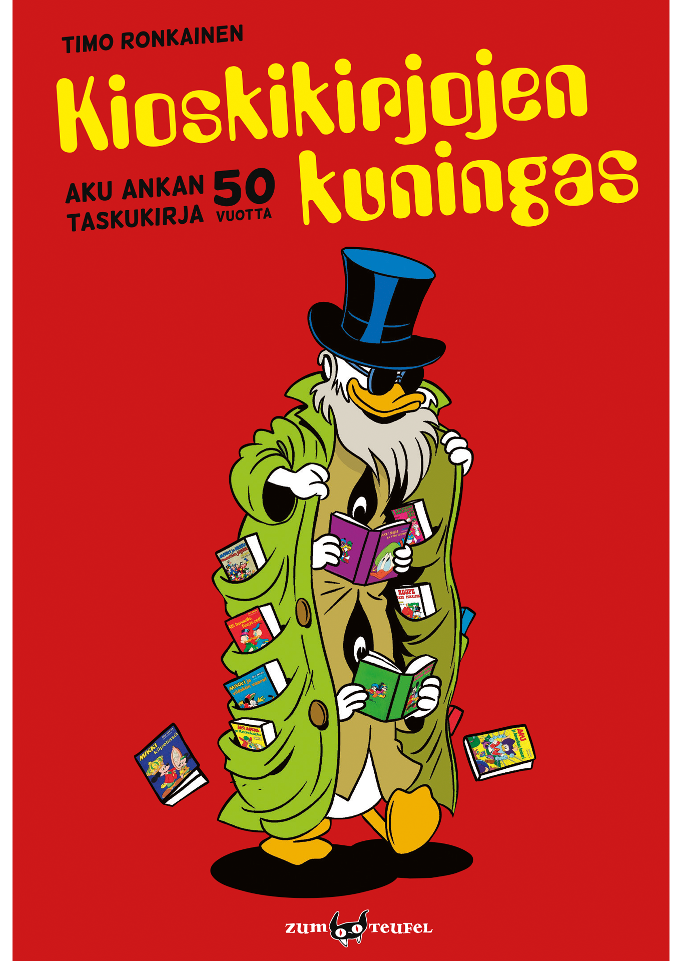 Kioskikirjojen kuningas – Aku Ankan taskukirja 50 vuotta- kansikuva